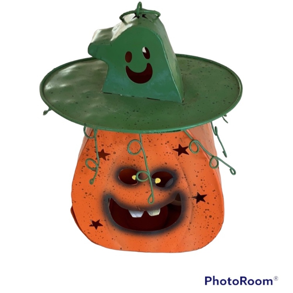 Pumpkin Metal Candle Holder Decoration